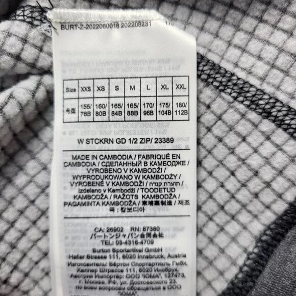 Burton Women's Stockrun Grid Half-Zip Fleece Top Size M True Black NWT - Picture 8 of 11